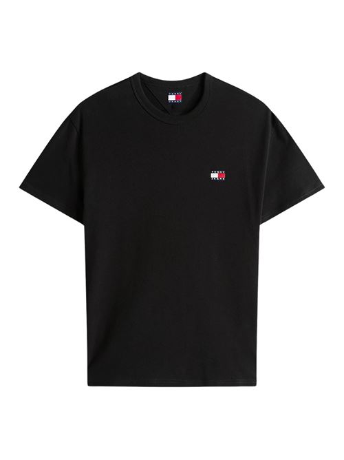 T-shirt nera in cotone Tommy Jeans | DM0DM20322BDS